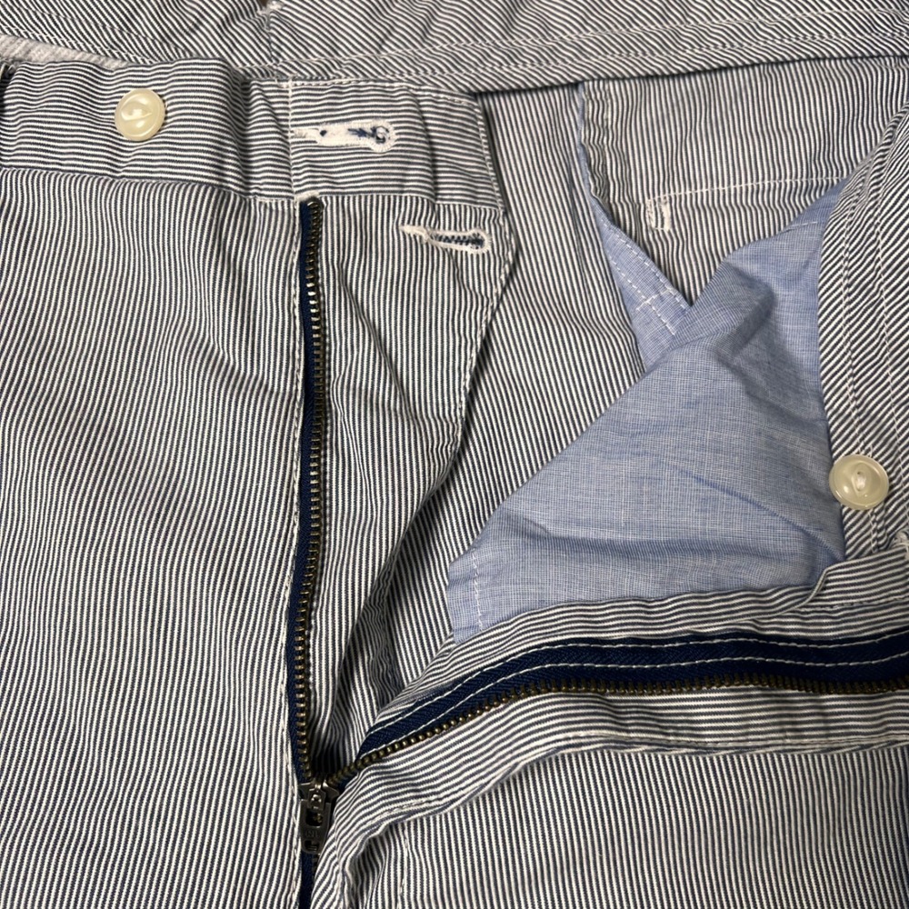 Polo Ralph Lauren Shorts Mens 46B* Blue White Seersucker Striped Preppy EUC - Picture 3 of 7